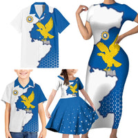 Italy Friuli-Venezia Giulia Family Matching Short Sleeve Bodycon Dress and Hawaiian Shirt Flag Vintage Style LT19