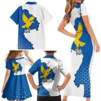 Italy Friuli-Venezia Giulia Family Matching Short Sleeve Bodycon Dress and Hawaiian Shirt Flag Vintage Style LT19