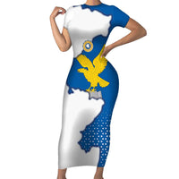 Italy Friuli-Venezia Giulia Family Matching Short Sleeve Bodycon Dress and Hawaiian Shirt Flag Vintage Style LT19