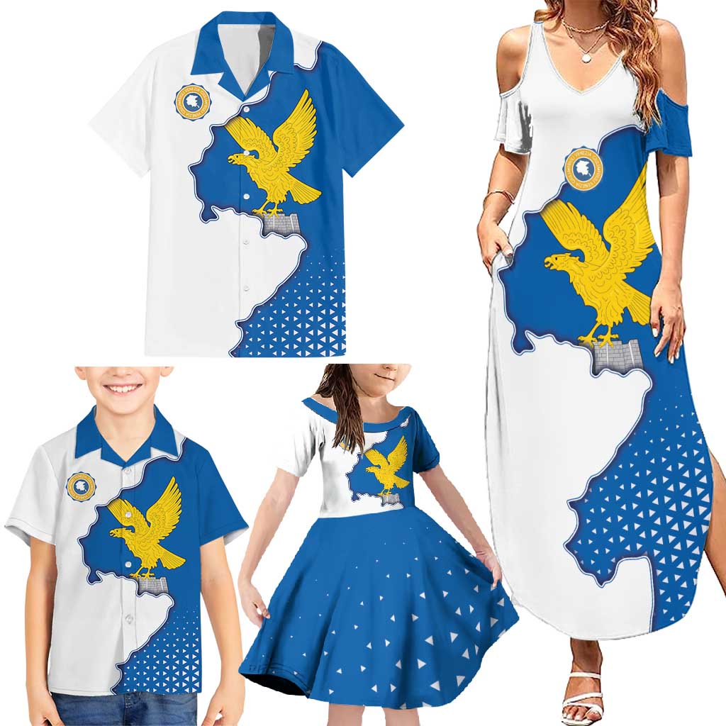 Italy Friuli-Venezia Giulia Family Matching Summer Maxi Dress and Hawaiian Shirt Flag Vintage Style - Wonder Print Shop