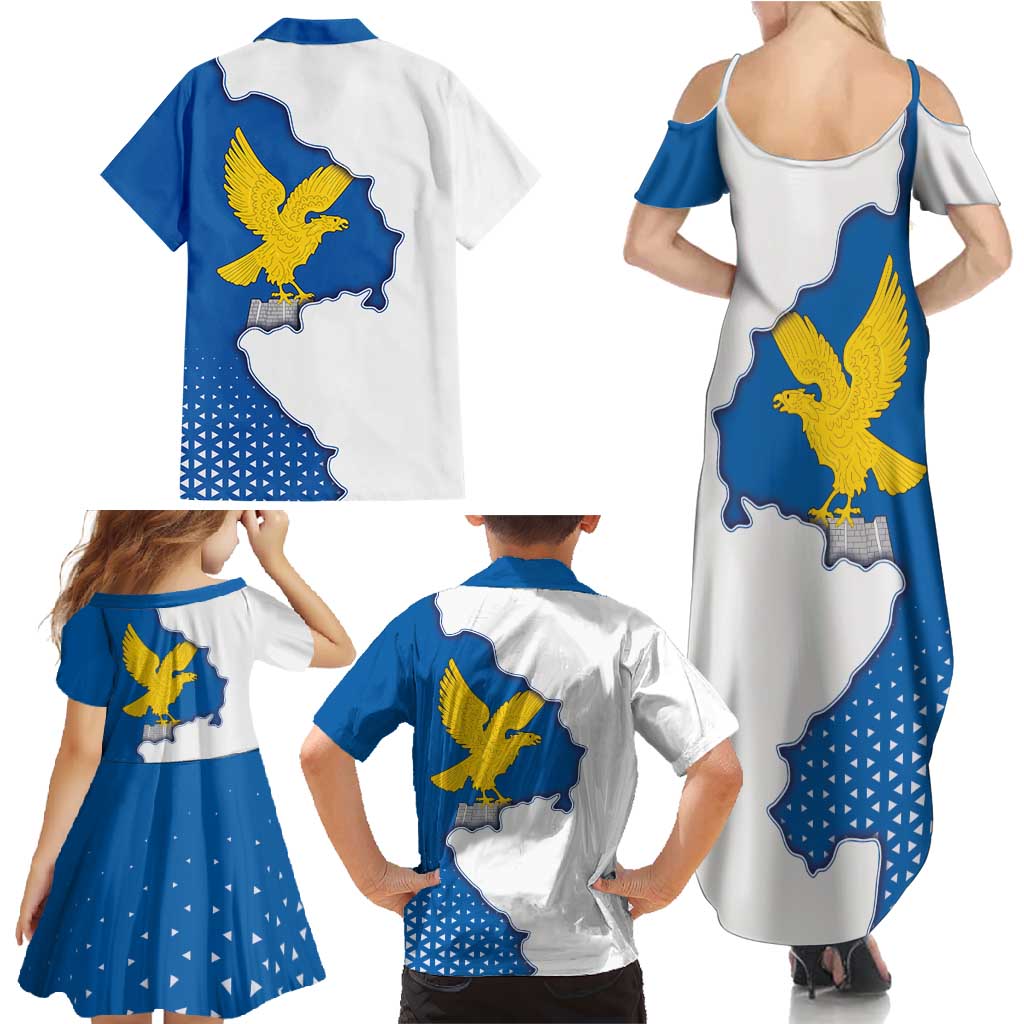 Italy Friuli-Venezia Giulia Family Matching Summer Maxi Dress and Hawaiian Shirt Flag Vintage Style LT19
