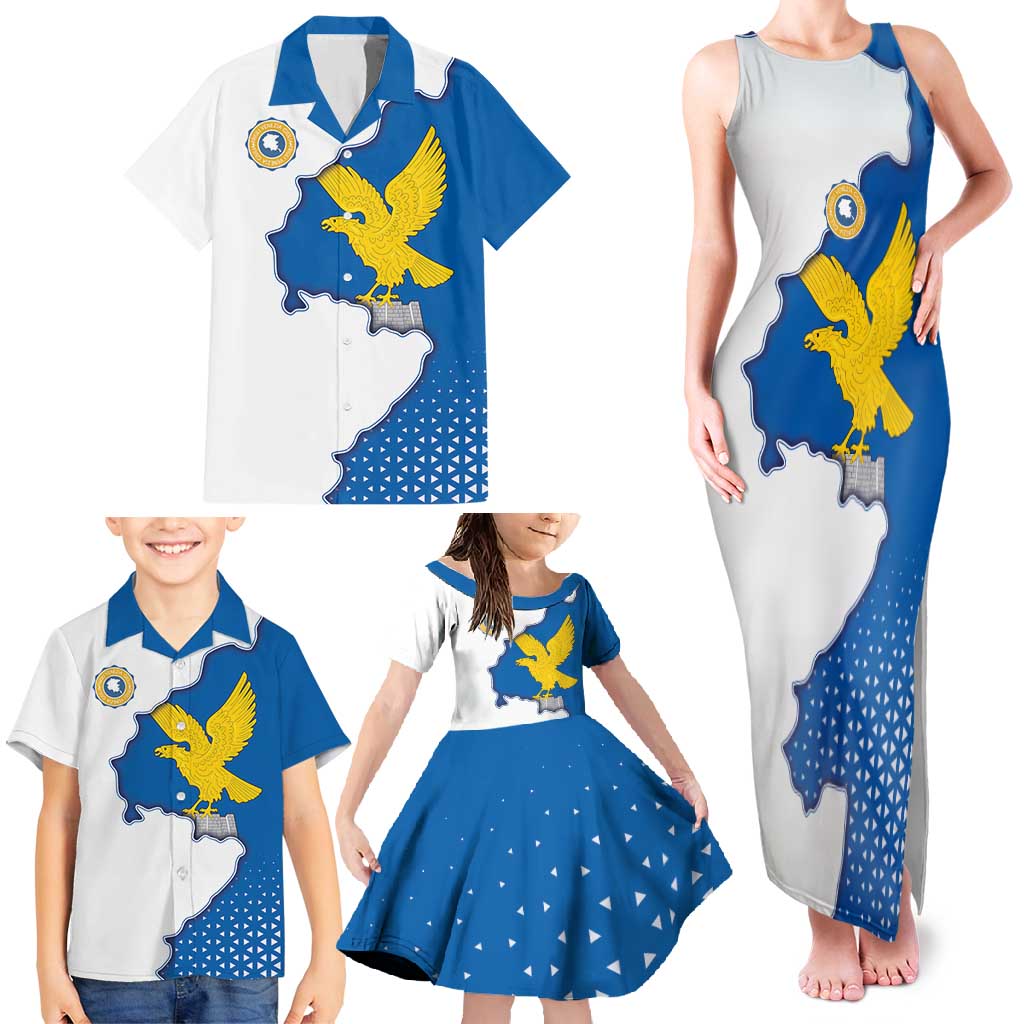 Italy Friuli-Venezia Giulia Family Matching Tank Maxi Dress and Hawaiian Shirt Flag Vintage Style LT19