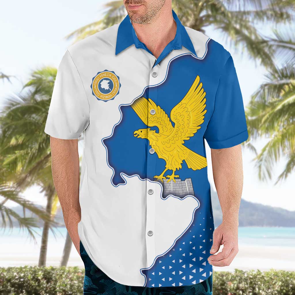 Italy Friuli-Venezia Giulia Hawaiian Shirt Flag Vintage Style LT19