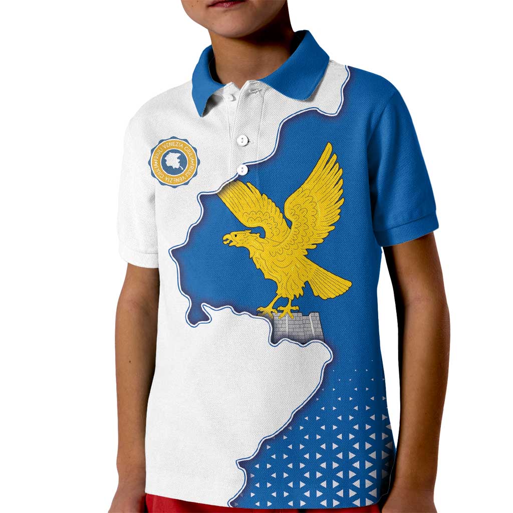 Italy Friuli-Venezia Giulia Kid Polo Shirt Flag Vintage Style - Wonder Print Shop