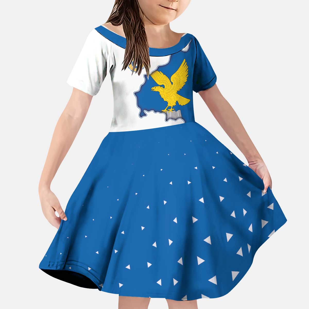 Italy Friuli-Venezia Giulia Kid Short Sleeve Dress Flag Vintage Style - Wonder Print Shop