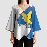 Italy Friuli-Venezia Giulia Kimono Sleeve Blouse Flag Vintage Style LT19