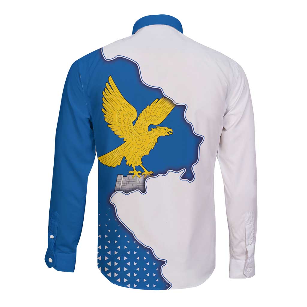 Italy Friuli-Venezia Giulia Long Sleeve Button Shirt Flag Vintage Style LT19