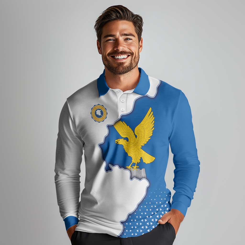 Italy Friuli-Venezia Giulia Long Sleeve Polo Shirt Flag Vintage Style LT19