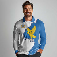 Italy Friuli-Venezia Giulia Long Sleeve Polo Shirt Flag Vintage Style LT19