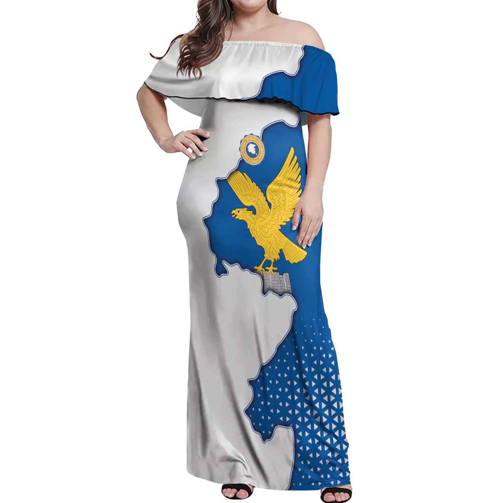 Italy Friuli-Venezia Giulia Off Shoulder Maxi Dress Flag Vintage Style LT19