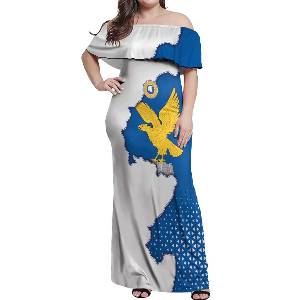 Italy Friuli-Venezia Giulia Off Shoulder Maxi Dress Flag Vintage Style - Wonder Print Shop