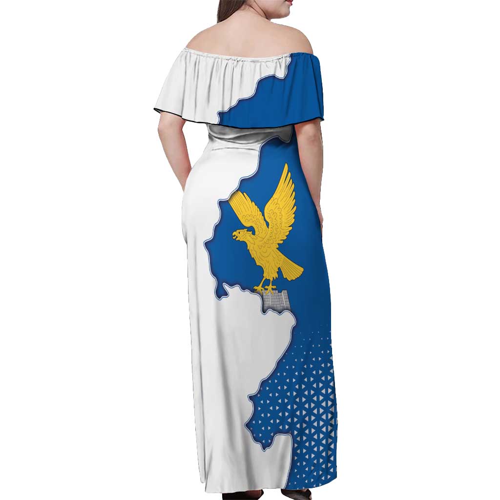Italy Friuli-Venezia Giulia Off Shoulder Maxi Dress Flag Vintage Style LT19