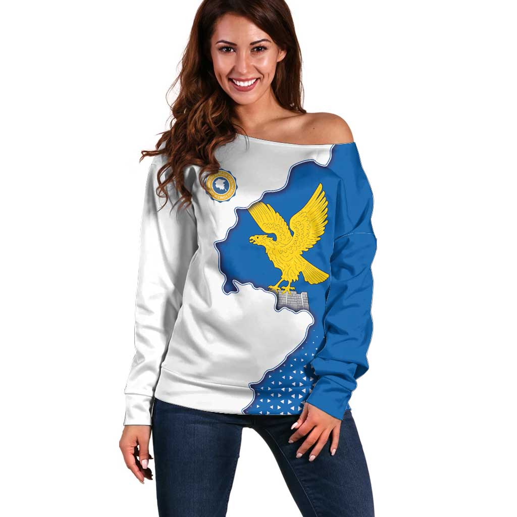 Italy Friuli-Venezia Giulia Off Shoulder Sweater Flag Vintage Style - Wonder Print Shop
