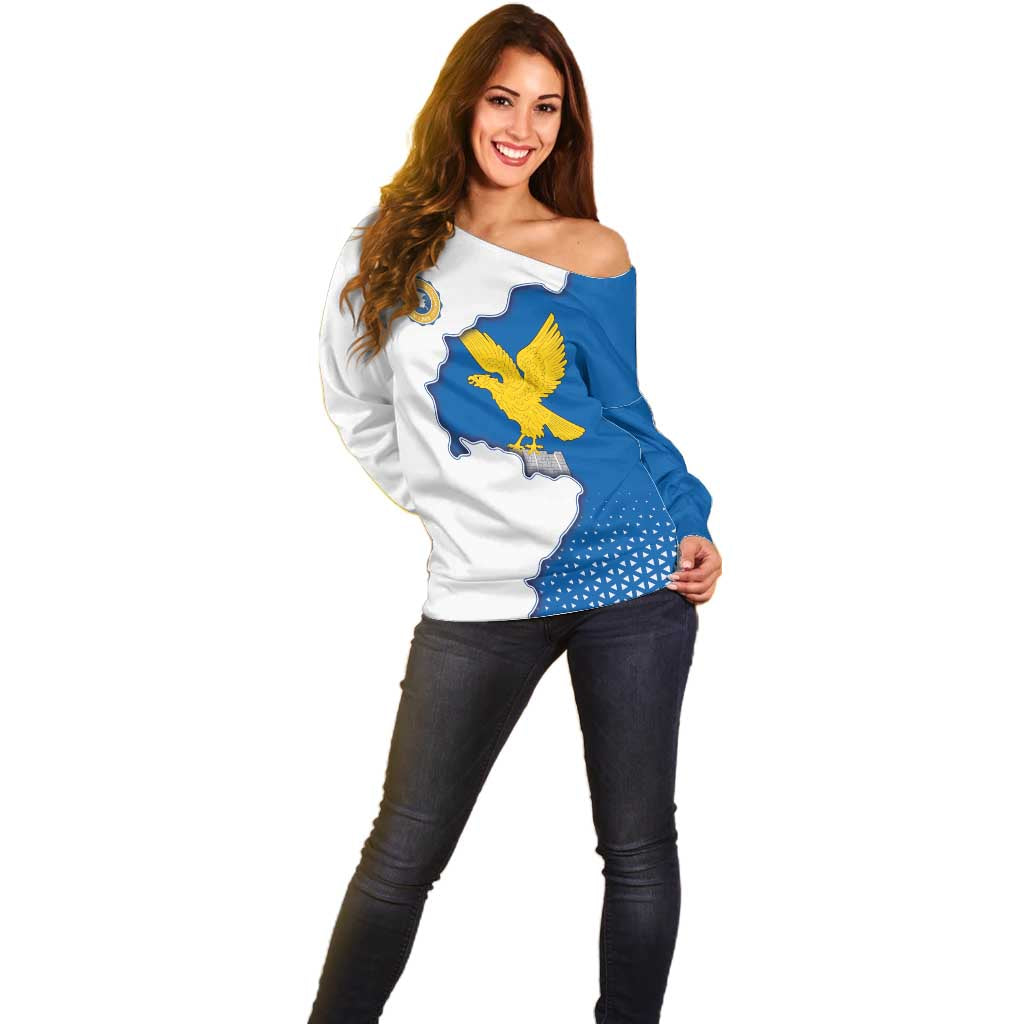 Italy Friuli-Venezia Giulia Off Shoulder Sweater Flag Vintage Style LT19