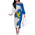 Italy Friuli-Venezia Giulia Off The Shoulder Long Sleeve Dress Flag Vintage Style - Wonder Print Shop