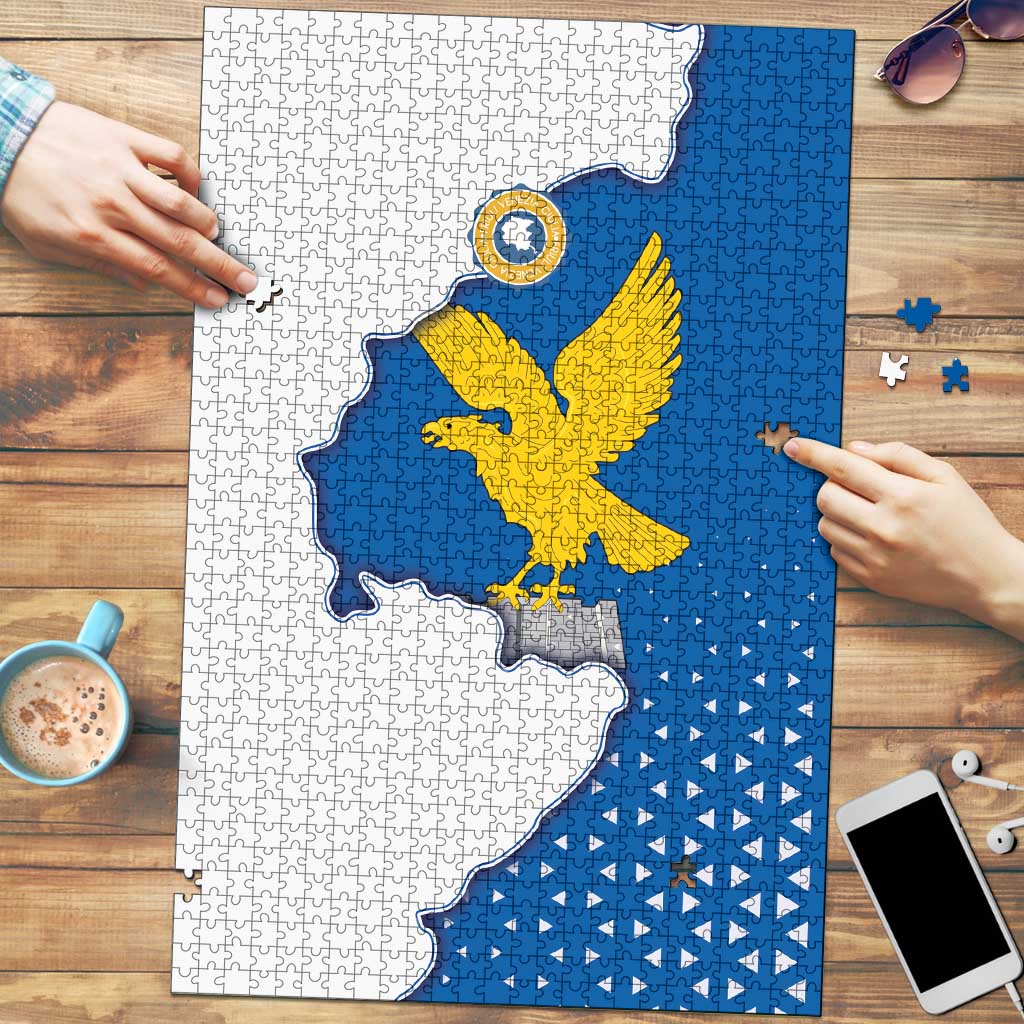 Italy Friuli-Venezia Giulia Puzzle Flag Vintage Style - Wonder Print Shop