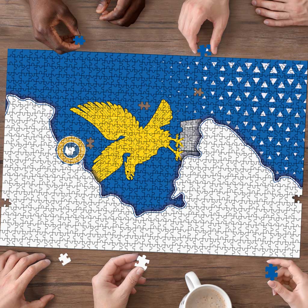 Italy Friuli-Venezia Giulia Puzzle Flag Vintage Style - Wonder Print Shop