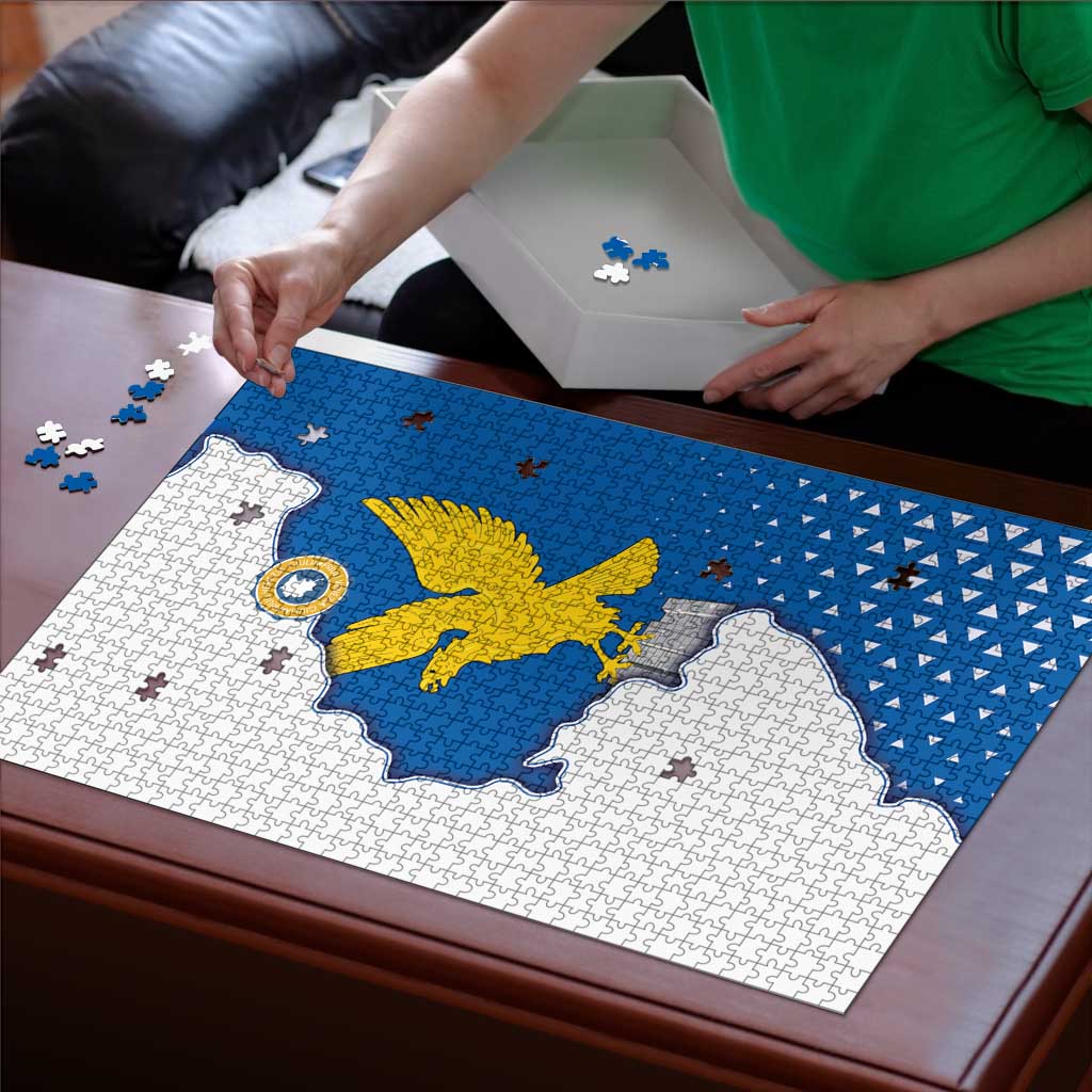 Italy Friuli-Venezia Giulia Puzzle Flag Vintage Style - Wonder Print Shop