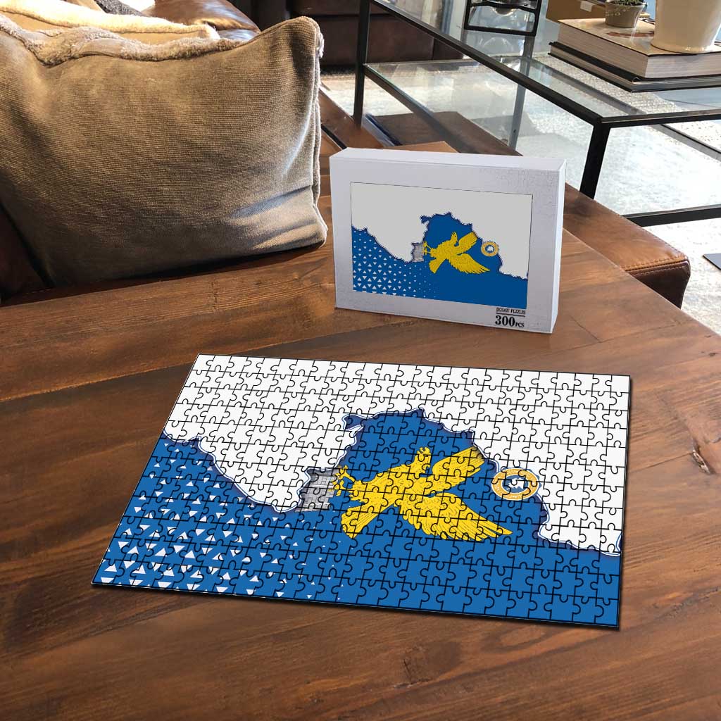 Italy Friuli-Venezia Giulia Puzzle Flag Vintage Style - Wonder Print Shop