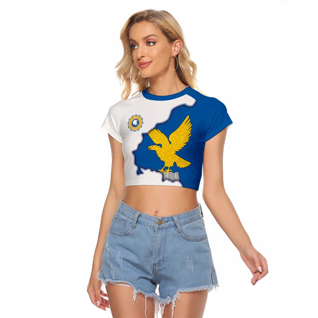 Italy Friuli-Venezia Giulia Raglan Cropped T Shirt Flag Vintage Style - Wonder Print Shop