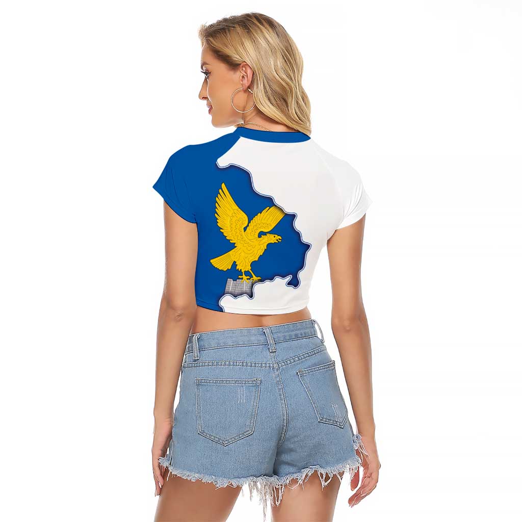 Italy Friuli-Venezia Giulia Raglan Cropped T Shirt Flag Vintage Style LT19