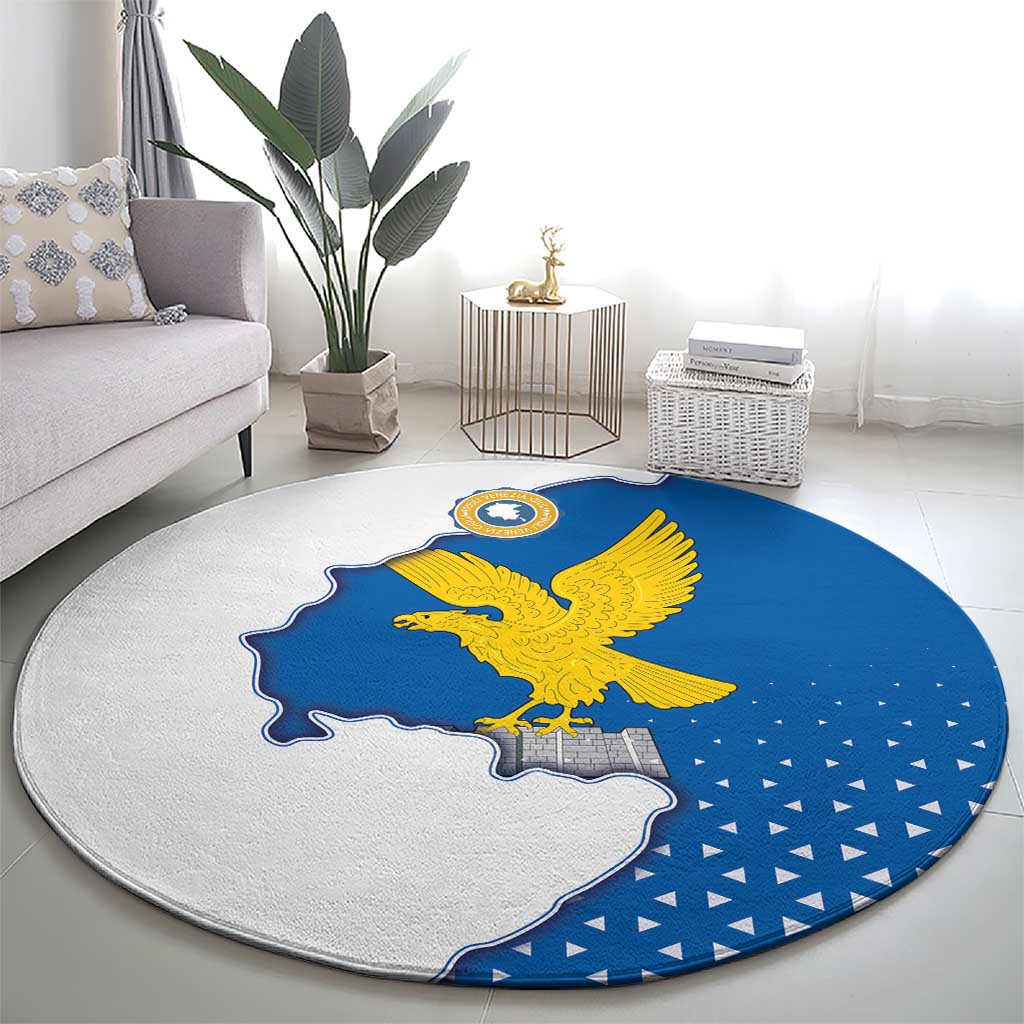 Italy Friuli-Venezia Giulia Round Carpet Flag Vintage Style - Wonder Print Shop