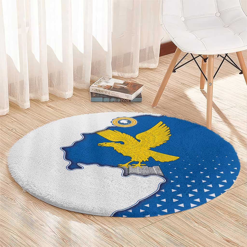 Italy Friuli-Venezia Giulia Round Carpet Flag Vintage Style - Wonder Print Shop