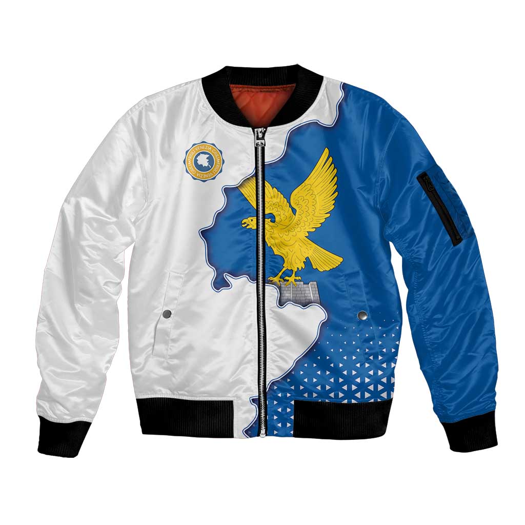 Italy Friuli-Venezia Giulia Sleeve Zip Bomber Jacket Flag Vintage Style - Wonder Print Shop