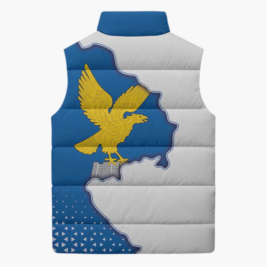 Italy Friuli-Venezia Giulia Sleeveless Puffer Jacket Flag Vintage Style LT19