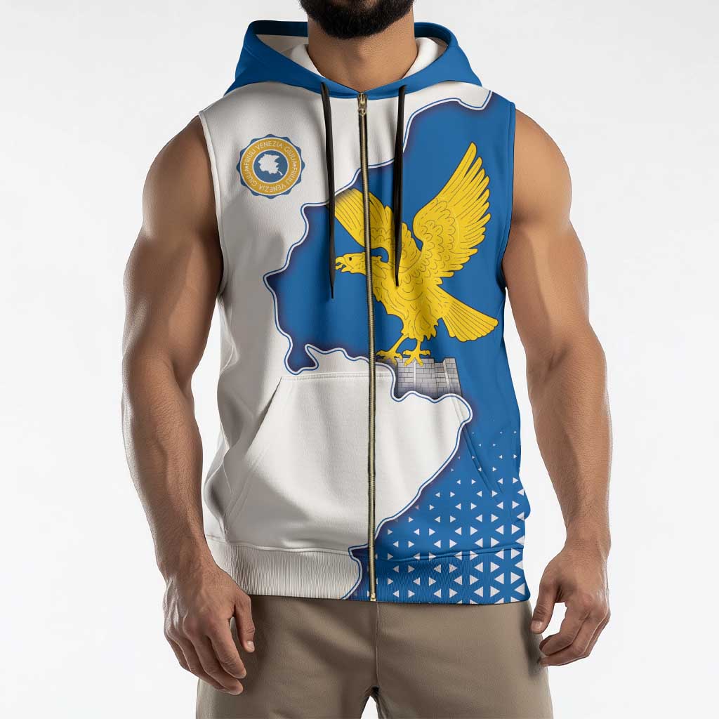 Italy Friuli-Venezia Giulia Sleeveless Zip Hoodie Flag Vintage Style LT19