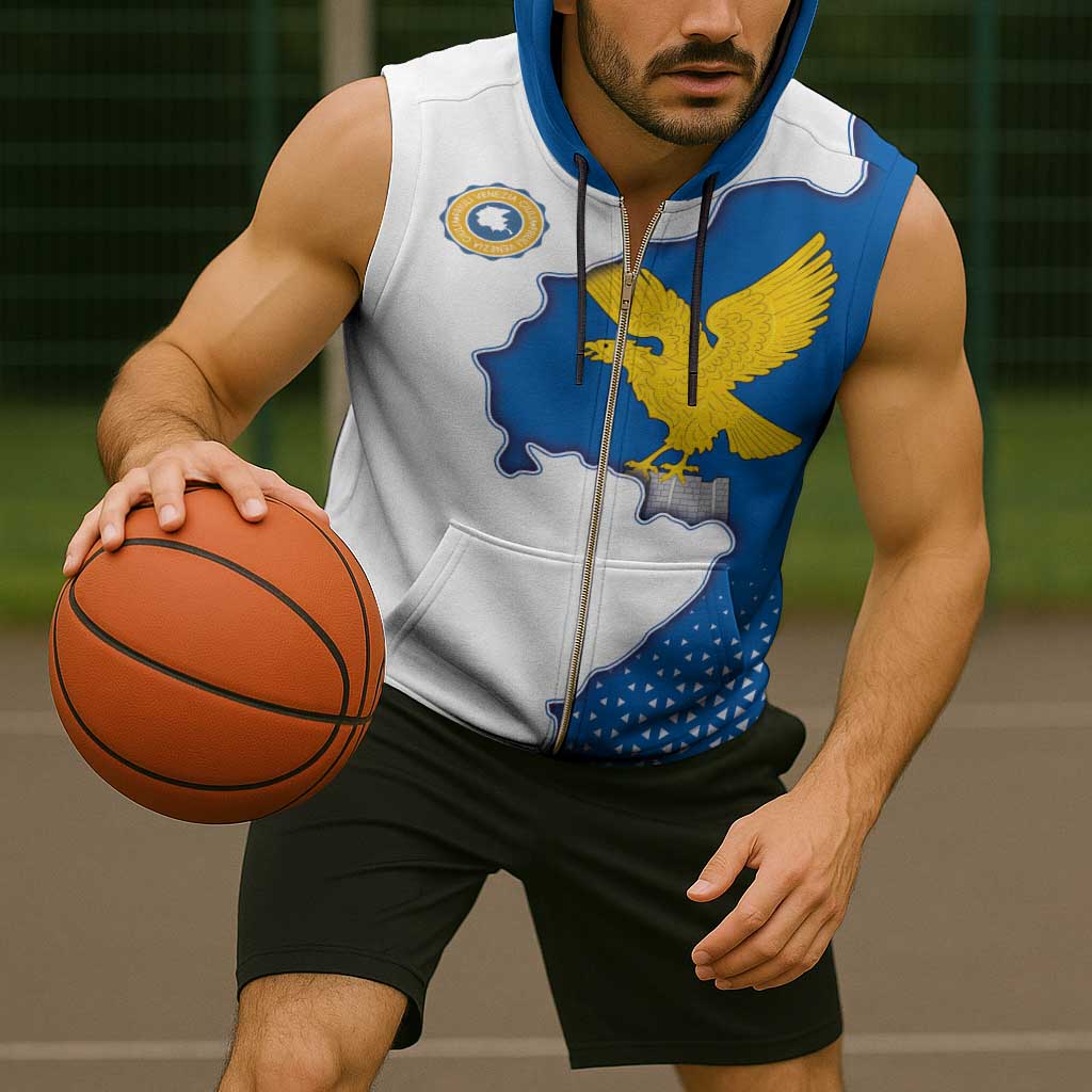 Italy Friuli-Venezia Giulia Sleeveless Zip Hoodie Flag Vintage Style LT19