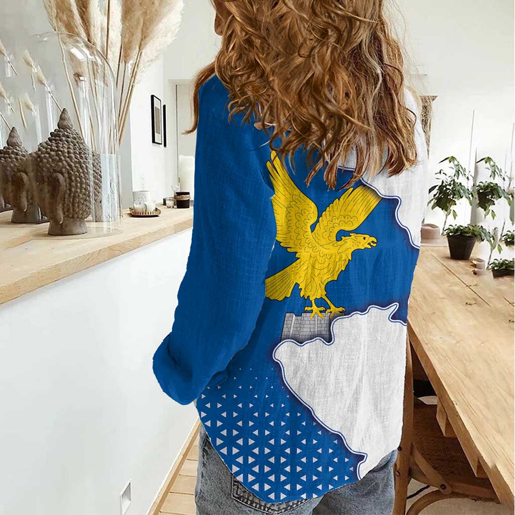 Italy Friuli-Venezia Giulia Women Casual Shirt Flag Vintage Style LT19