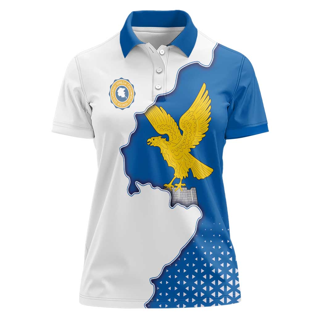 Italy Friuli-Venezia Giulia Women Polo Shirt Flag Vintage Style - Wonder Print Shop