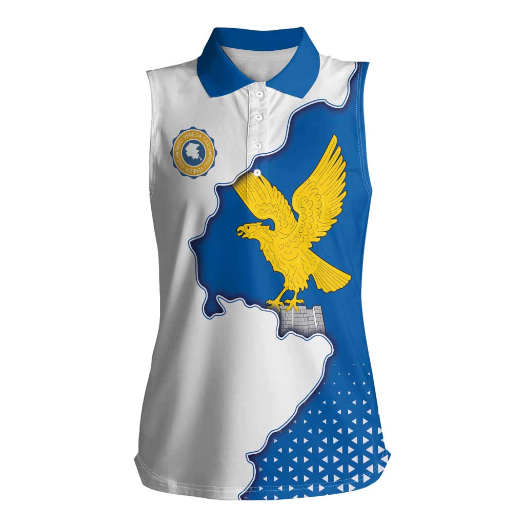 Italy Friuli-Venezia Giulia Women Sleeveless Polo Shirt Flag Vintage Style - Wonder Print Shop
