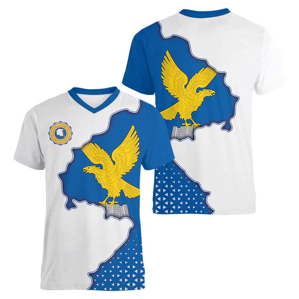 Italy Friuli-Venezia Giulia Women V-Neck T-Shirt Flag Vintage Style LT19