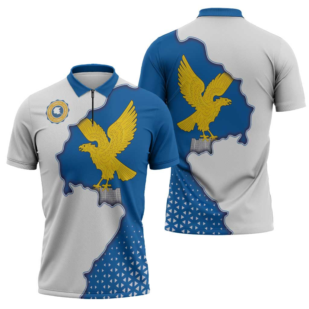 Italy Friuli-Venezia Giulia Zipper Polo Shirt Flag Vintage Style LT19