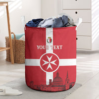 Personalized Malta Independence Day Laundry Basket Maltese Cross Heritage Pride