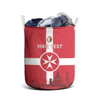 Personalized Malta Independence Day Laundry Basket Maltese Cross Heritage Pride