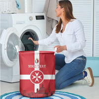 Personalized Malta Independence Day Laundry Basket Maltese Cross Heritage Pride