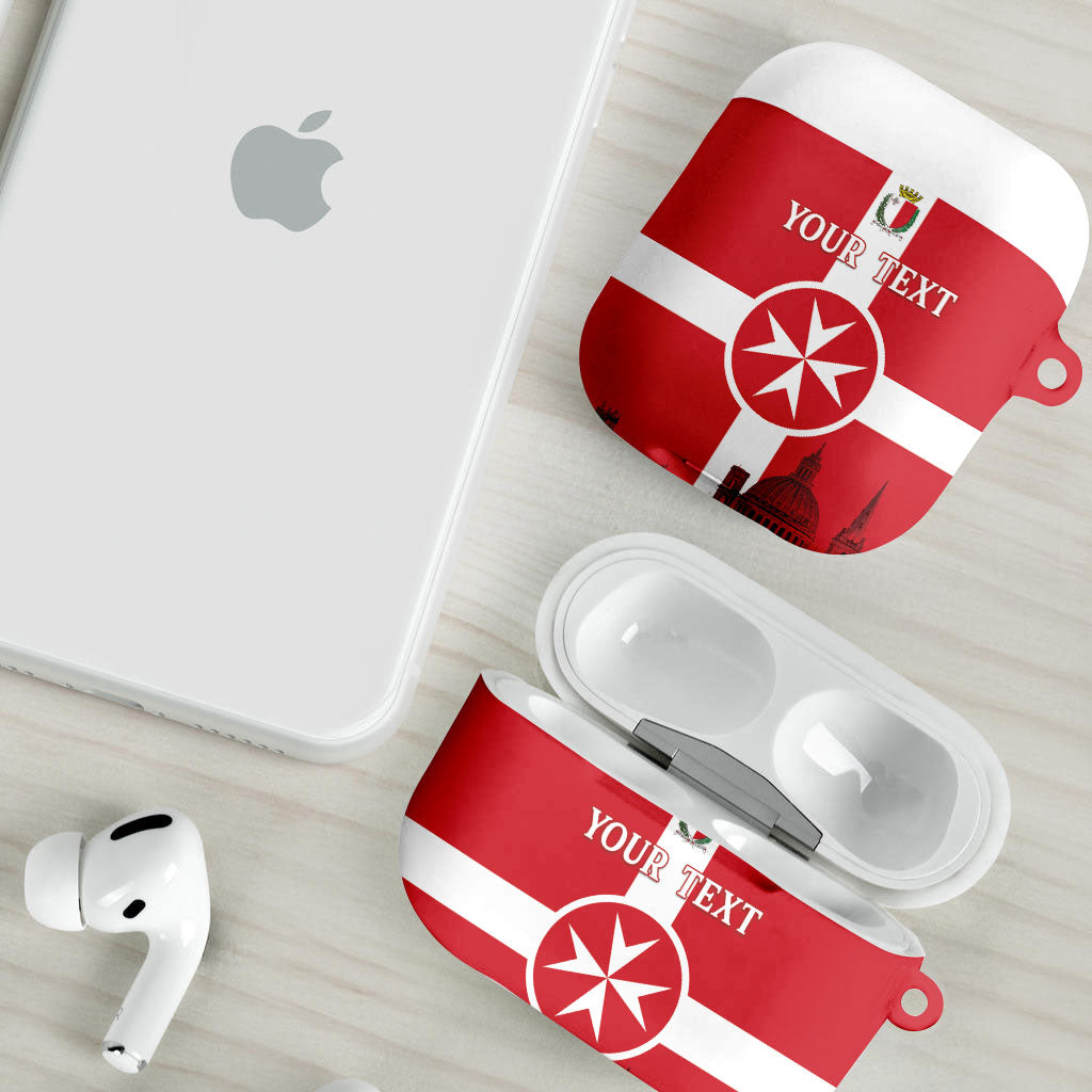 Personalized Malta Independence Day AirPods Case Maltese Cross Heritage Pride