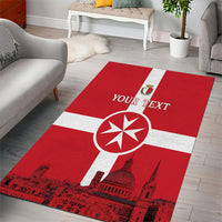 Personalized Malta Independence Day Area Rug Maltese Cross Heritage Pride