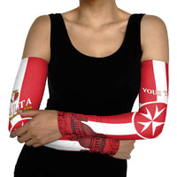 Personalized Malta Independence Day Arm Sleeves Maltese Cross Heritage Pride