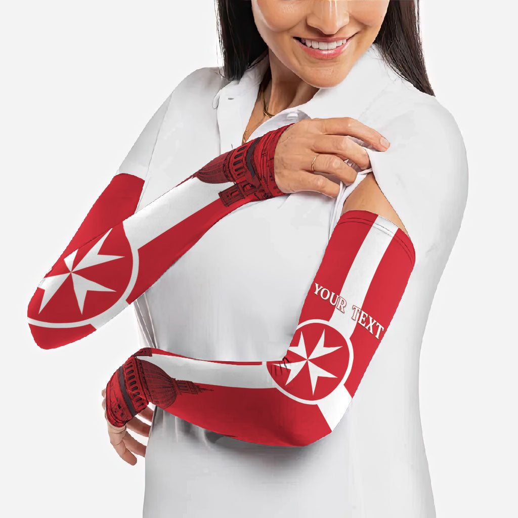 Personalized Malta Independence Day Arm Sleeves Maltese Cross Heritage Pride