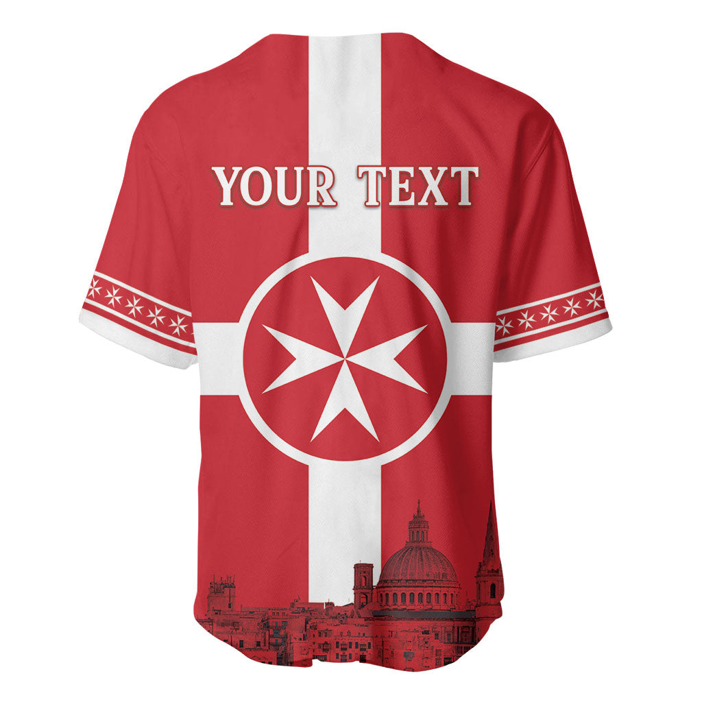 Personalized Malta Independence Day Baseball Jersey Maltese Cross Heritage Pride