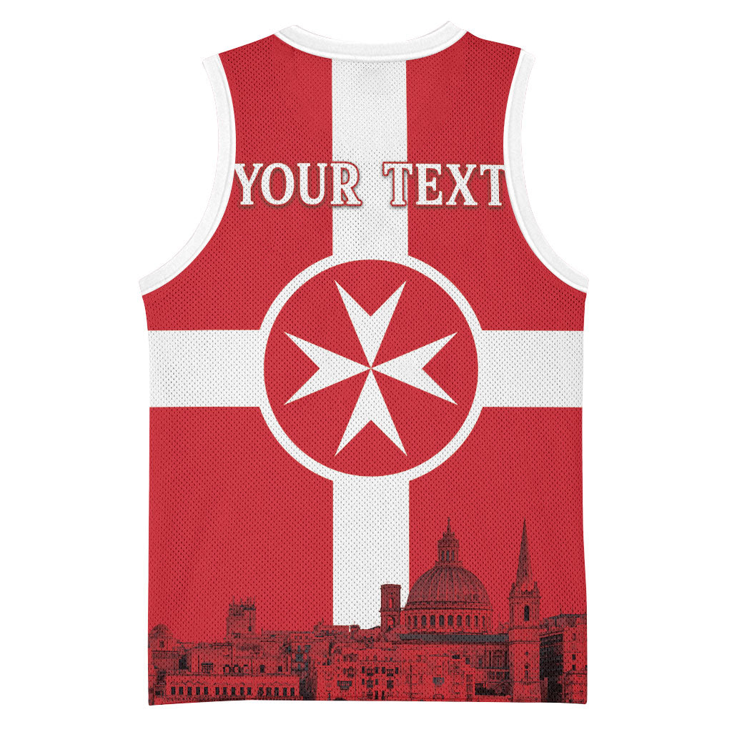 Personalized Malta Independence Day Basketball Jersey Maltese Cross Heritage Pride