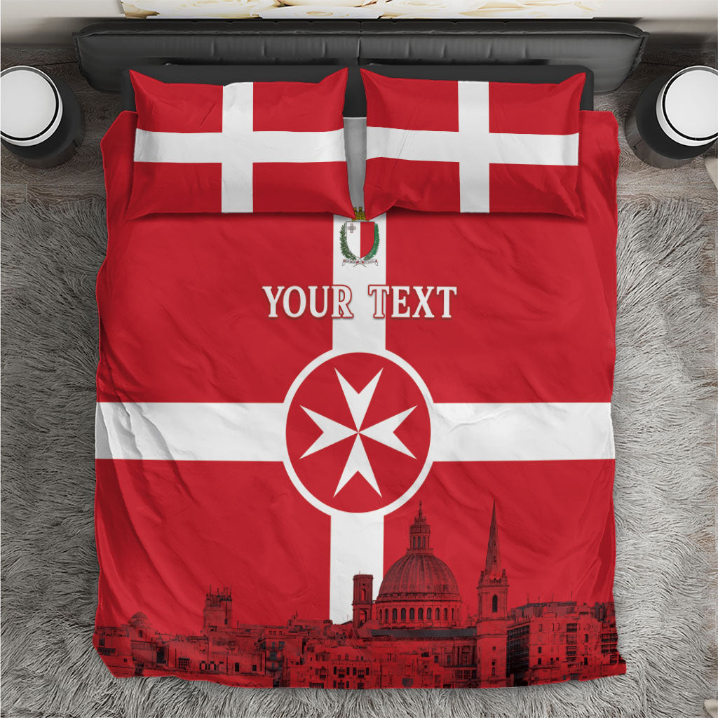 Personalized Malta Independence Day Bedding Set Maltese Cross Heritage Pride