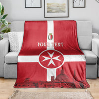 Personalized Malta Independence Day Blanket Maltese Cross Heritage Pride