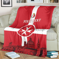 Personalized Malta Independence Day Blanket Maltese Cross Heritage Pride