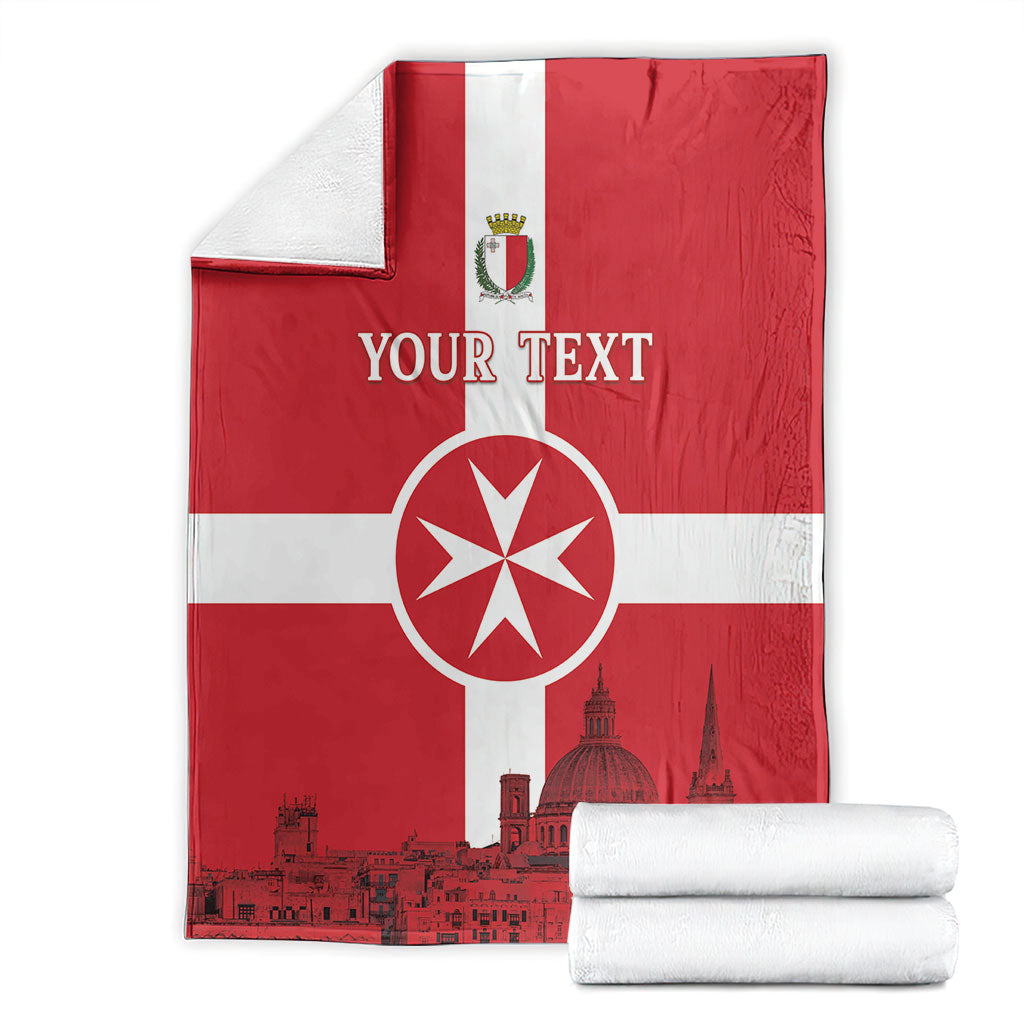 Personalized Malta Independence Day Blanket Maltese Cross Heritage Pride