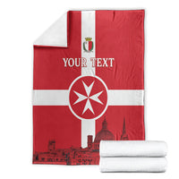 Personalized Malta Independence Day Blanket Maltese Cross Heritage Pride